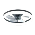 Ventilatore da soffitto, 19. 7 in., Dimmable, Telecomando, da interno, Nero, 19.7 in