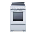 Summit Appliance, 20 in. 2, 3 cu. ft. Slide-In Gamma elettrica in bianco, Camera elettrica del forno del sole, 2.3 cu. ft