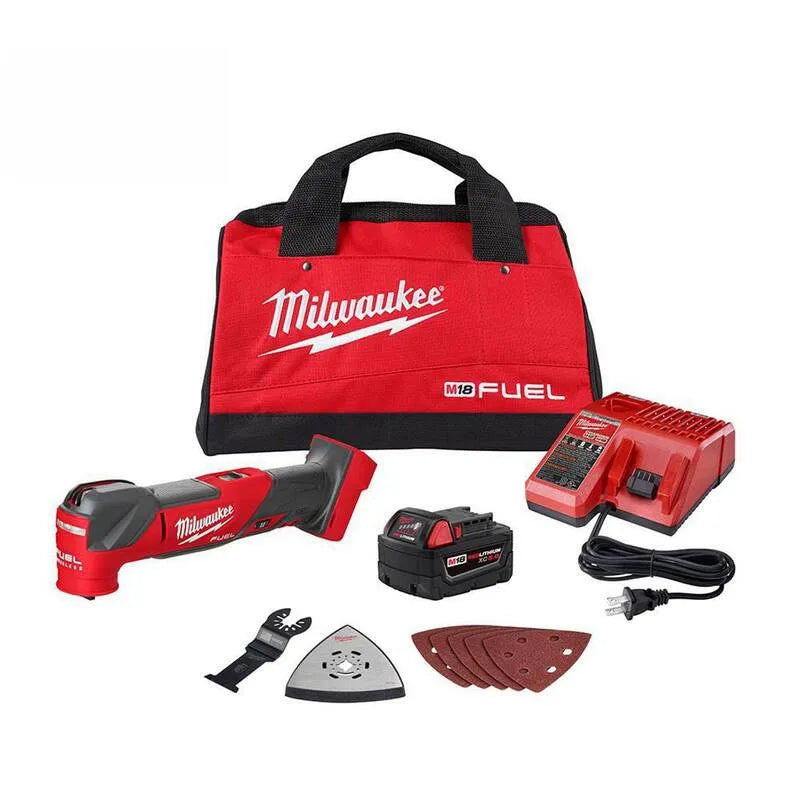 Milwaukee 8 pezzi Caricabatterie e strumento, M18 FUEL senza spazzole oscillante Multi ToolKit con una batteria 5. 0 Ah, 5.0 Ah
