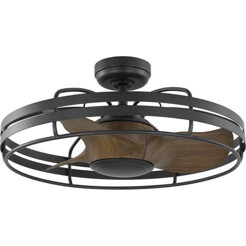 Ventilatore da soffitto, 26 in., da interno, da esterno, Soggiorno, con telecomando, Grafite