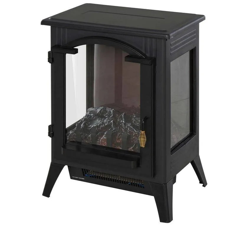 12. 5 in., 12. 5 in. Riscaldamento Camino elettrico freestanding con realistici falde LED e log e protezione da surriscaldamento, Funzione di calore, 12.5 in