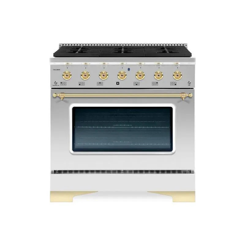 Bruciatore Freestanding Dual Fuel cucina 5. 2CuFt. 6, Acciaio inossidabile, 6 bruciatore, CLASSICO, Acciaio inossidabile con ottone Trim, 5.2CuFt., 5.2CuFt.