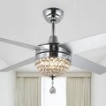 Ventilatore da soffitto, 42 in., Telecomando, reversibile, Chrome, Cirgolazione dell'aria a controllo remoto