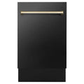 Lavastoviglie 8-Cycle, Acciaio inossidabile, 18 in., Autografo, Nero, Oro