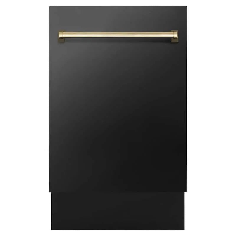 Lavastoviglie 8-Cycle, Acciaio inossidabile, 18 in., Autografo, Nero, Oro