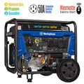 9500-Watt Westinghouse Generatore portatile di 9500 watt, progettazione portatile compatta, propano liquido, uscita 50A, con telecomando