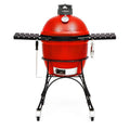 Kamado Joe, Classic Joe II 18 in. Grill in rosso con carretto, scaffali laterali, griglia in grana e strumento di cenere, grill di karado