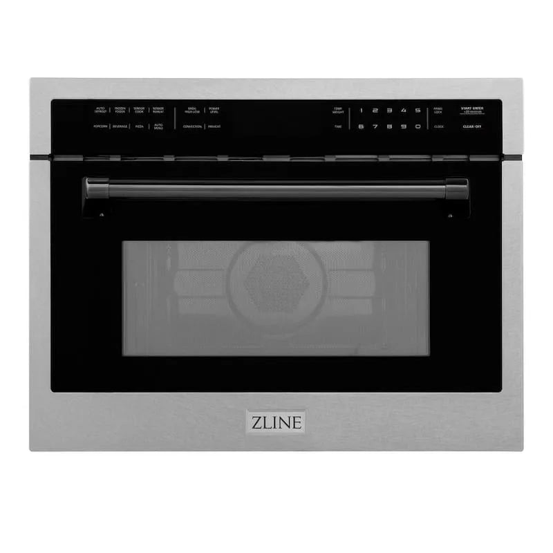 Forno a microonde 1000-Watt, Acciaio inossidabile, 24 in., Autografo, Nero opaco