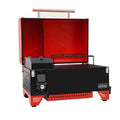 Griglia in pellet, Design compatto portatile, con sonda a carne, Piano piccolo, Controllo automatico Temp, AS350, Rosso