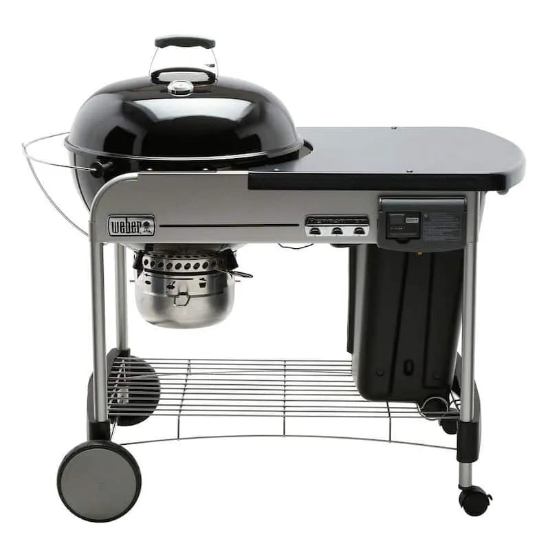 Weber, 22, Performer Deluxe 22 in. Grill a carbone in nero, Termometro incorporato e Timer digitale