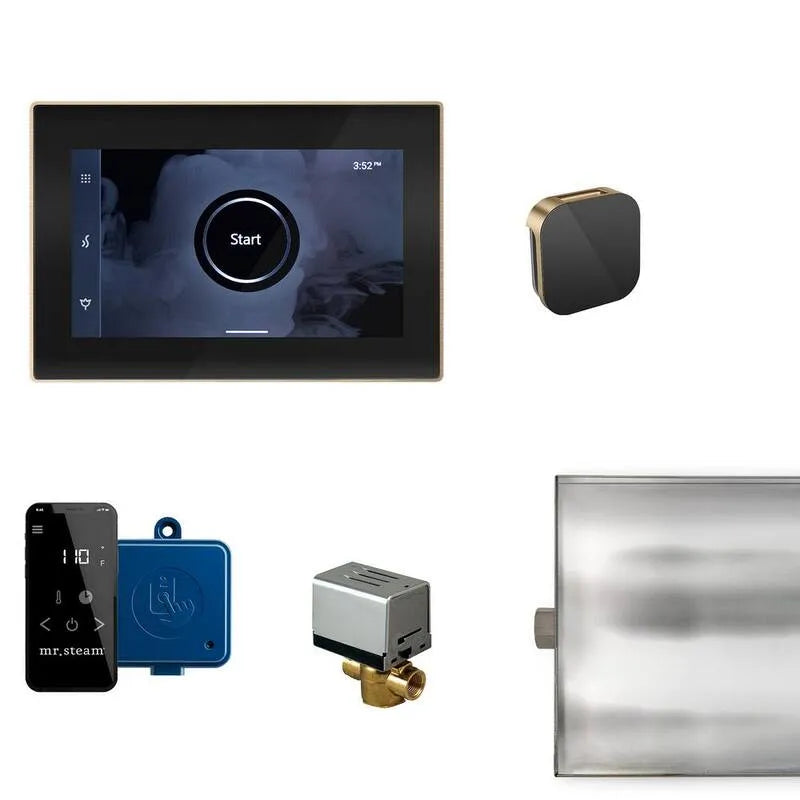 Generatore, Kit di controllo generatore di vapore con controllo iSteamX e vapore acqueo di aroma in bronzo spazzolato nero
