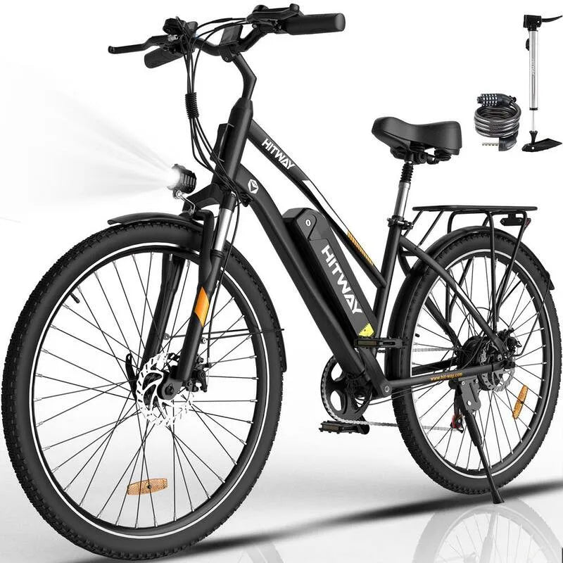 500W/36V/ 500W/36V, 28 in. Bici elettrica per adulti con batteria ebike BK27M Nero, 15Ah, 28 in.