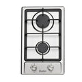 Bruciatori Gas Recessed piano cottura, 12 in., 13500 BTU, 2 bruciatori, LuxeChef, argento