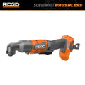 RIDGID, 18V, Solo strumento, Design senza fili, Design compatto portatile, senza spazzole, Arancione, driver effetti