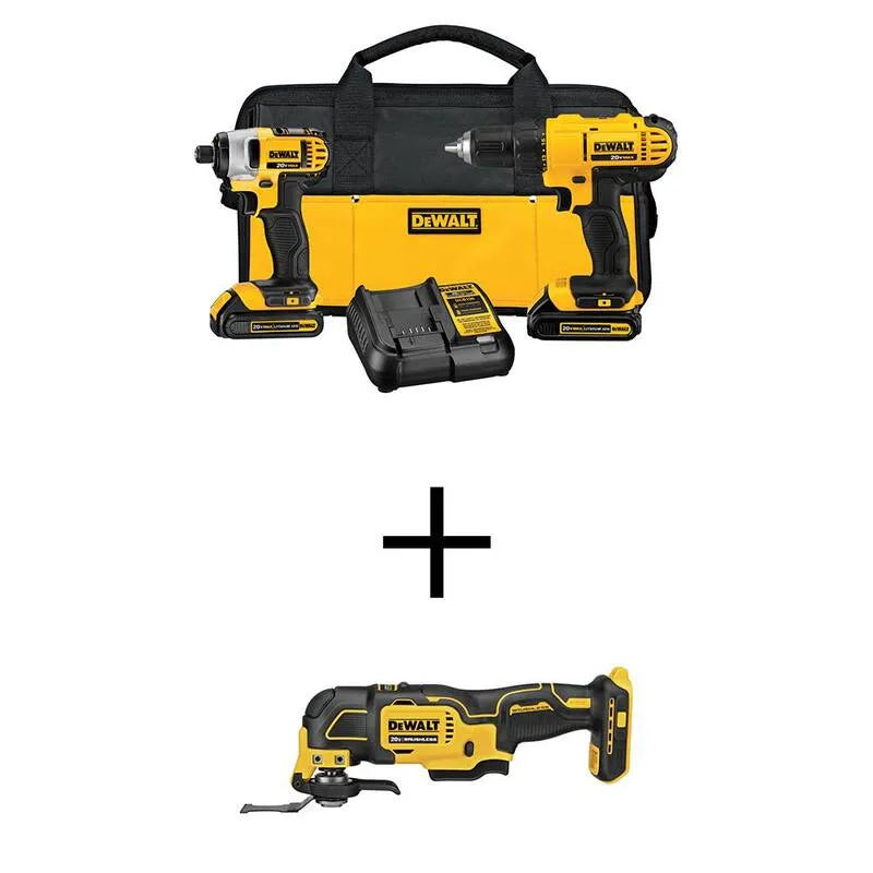 DEWALT 20V MAX 1. 3Ah Trapano senza cordone, Design senza cordone, 1. 3Ah Batterie e caricabatterie, 2 utensile, senza spazzole, 1.3Ah