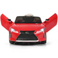 LC500, telecomando, bambini cavalcare su auto Lexus LC500 con licenza veicolo elettrico rosso
