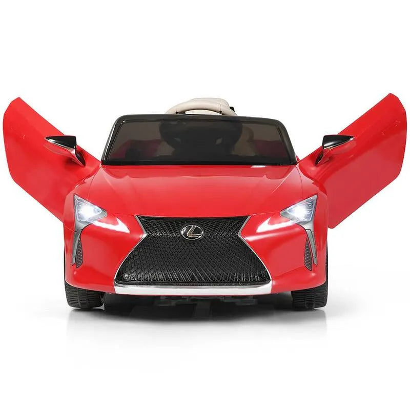 LC500, telecomando, bambini cavalcare su auto Lexus LC500 con licenza veicolo elettrico rosso