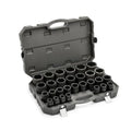 Set di presa a tenuta profonda SAE 6-Point, 4 in., 29 pezzi, 3/4 in. Drive SAE profondo set di bussole a percussione con custodia di stoccaggio
