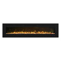 Camino in nero, 72 pollici. Wall-Mounted Metal Smart Electric, 72 in