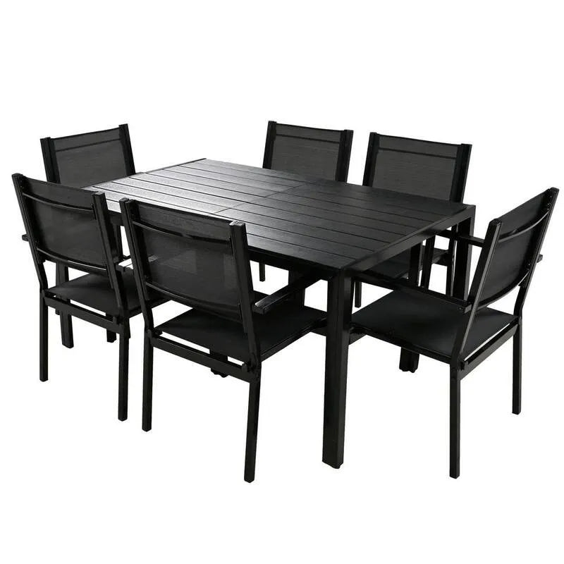 Set da pranzo all'aperto in metallo bianco di pezzi 5 pezzi, Set da pranzo all'aperto in metallo bianco e tavolo quadrato con foro di ombrello con rigogliola grigio