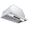 Cappa aspirante, Cappa 30in., 900 CFM, controllo di gestione e LED, acciaio inossidabile, installazione integrata