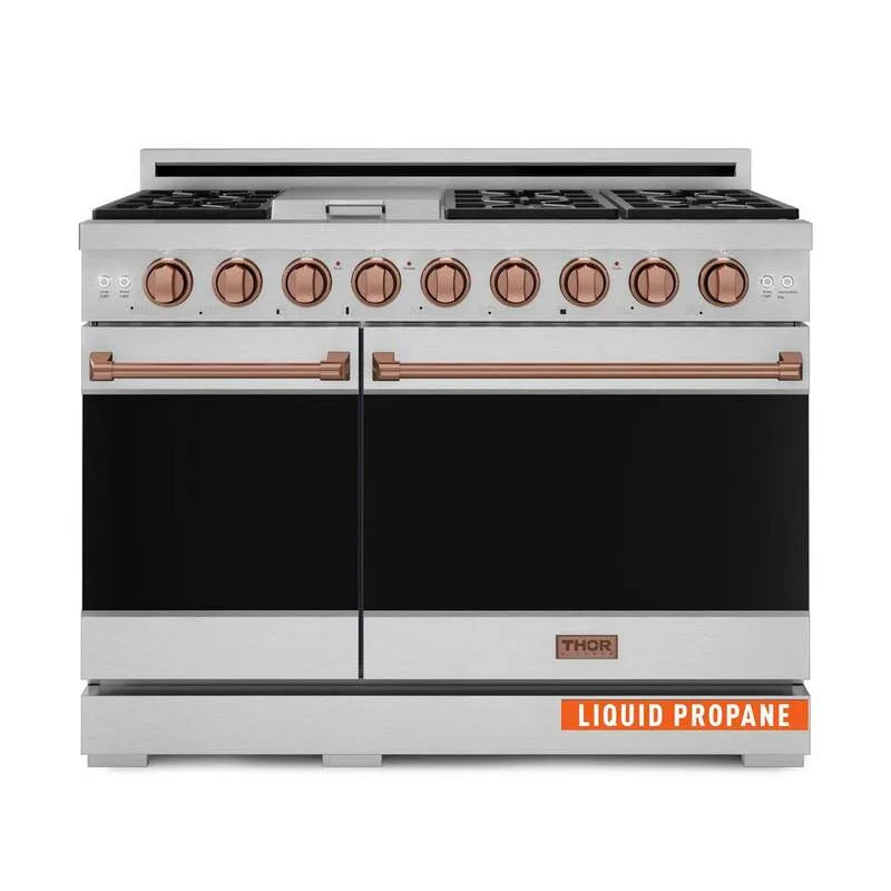 Gamma di gas 6-Burners, Propano liquido, Cucina di convezione, 48 in., Gordon Ramsay Series, Oro