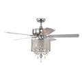 Ventilatore da soffitto E12, 52 in., da interno, Chrome, Cirgolazione dell'aria a controllo remoto