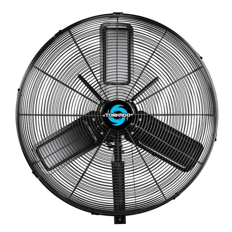 IPX4, 24 in. IPX4 Water-Resistant High Velocity ventilatore da parete in nero da esterno valutato con testa oscillante, 24 in.