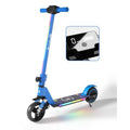 130-Watt, 6. 5 in., 130-Watt scooter elettrico pieghevole per bambini, Pro E-Scooters con luci e LED Display Max velocità 14 km/h, Blu, Design pieghevole, 6.5 in