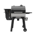 Griglia in pellet SS 24, Acciaio inossidabile, Legno, Nero