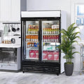 frigorifero 2-Tempered, 51 in., 31 cu. ft, Design commerciale-verde, dritto, nero, vetro temperato