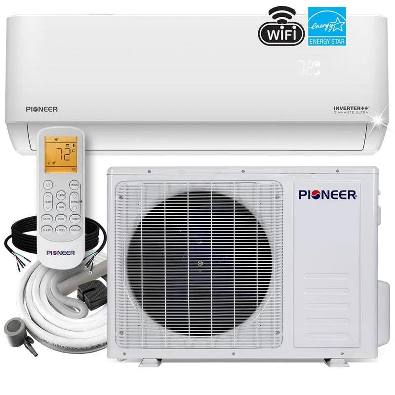Sistema di Spalato Mini senza Ductless Pioneer 0. 75-Ton, 23 SEER, 9000 BTU, Wi-Fi, 230, 208/230, 9,000 BTU
