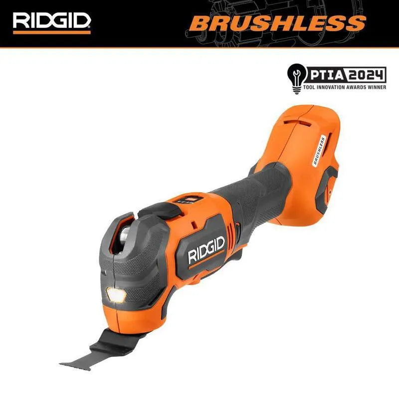 RIDGID, 18V, Solo strumento, Design senza cordone, 18V senza spazzole Multi-utensile