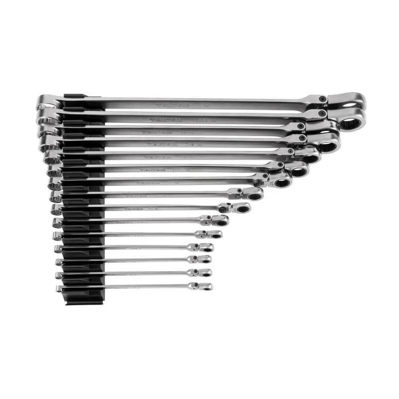 Set di chiavi a cricchetto a punto 12-Point, 1 in., 15 pezzi, Long, 15 pezzi 1/4-1 in.