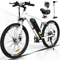 500W/36V, 26 in., 12Ah, 26 in. Bici elettrica per adulti con batteria rimovibile Comune di città Ebike bianco