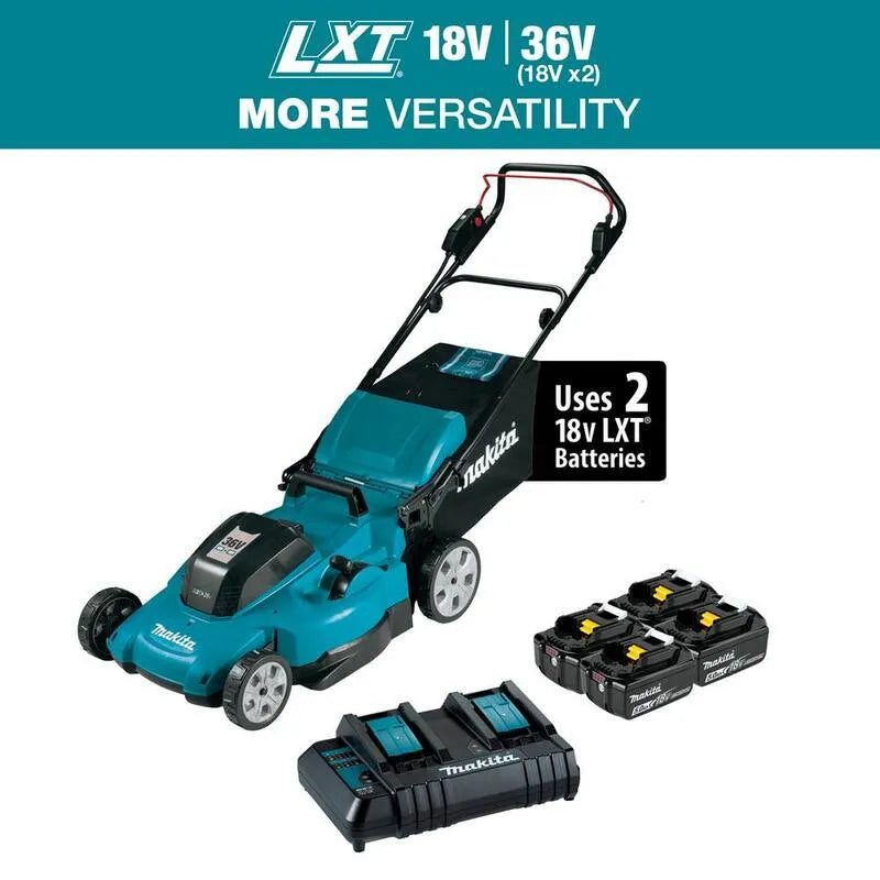 Makita 5. 0Ah Mower, 18V, 36V, 21 in., Design senza fili, 18V X2, 5.0Ah