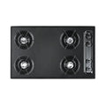 Cuoco a gas, 30 in., 4 bruciatori, superficie di cottura al piano di cottura Sealed-Burner, nero, Piani cottura a gas