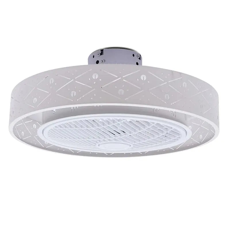 Ventilatore da soffitto, 21 pollici, da interno, Bianco, Telecomando Circolazione dell'aria, 21 in