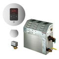 Generatore, Lucido Chrome, 7. 5kW Bagno di vapore con iTempo AutoFlush Round Pacchetto in Chrome lucido