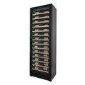 67 bottiglie, 71 in. formato alto Singola Zona Cerniera Sinistra Cantina Digitale Unità di raffreddamento in nero con Mensole Frontali di Legno, 71 in.