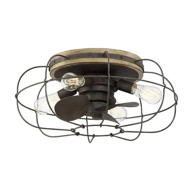 Ventilatore da soffitto, 22 in., Telecomando, da interno/da esterno, Cirgolazione dell'aria a controllo remoto, Ferro a carica, Ventilatori da soffitto con luce