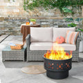 Divano, All'aperto, Legno, Patio, Hanes, Grigio, Beige, Soggiorno