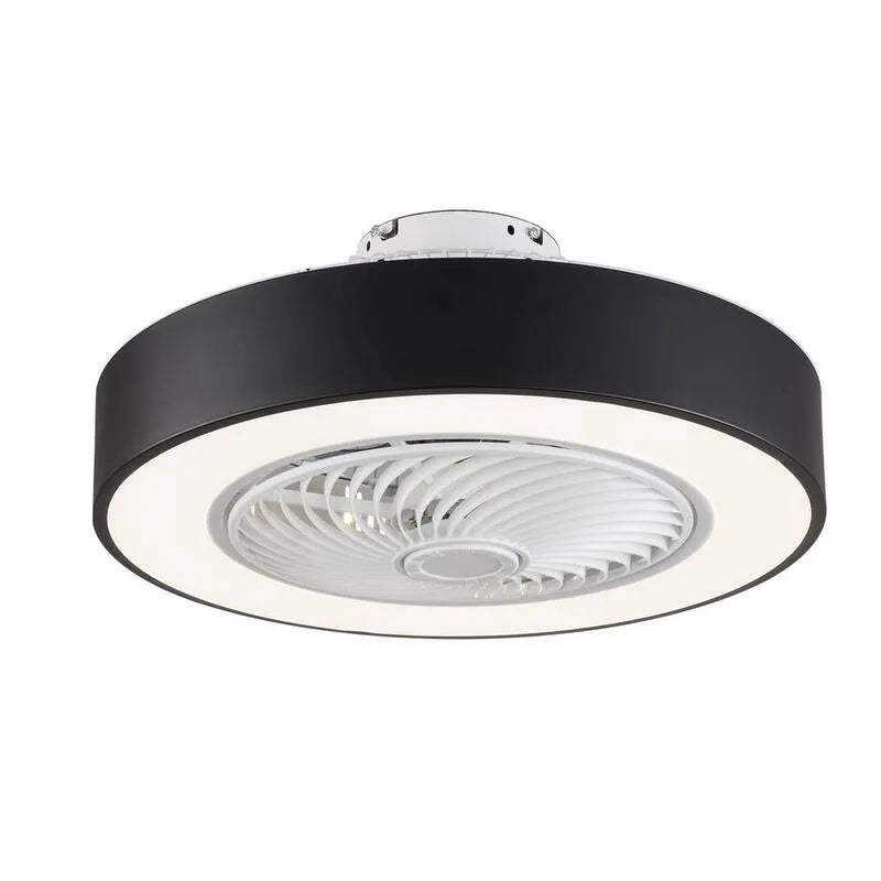 Ventilatore da soffitto, 21. 6 in., Telecomando, da interno, con telecomando, Nero, 21.6 in