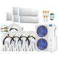 MRCOOL 4-Ton sistema mini-split senza canalizzazione, 20. 5 SEER, 48000 BTU, 35ft, 5-Zone, 12K, 35ft Lines, 48,000 BTU, 35,35ft, Bianco, Sistemi multisplit