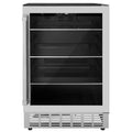 ZLINE Kitchen and Bath, Monumento 24 in. Singola zona 154 lattine bevande Frigorifero con illuminazione a LED in acciaio inossidabile, Acciaio inossidabile spazzolato 430