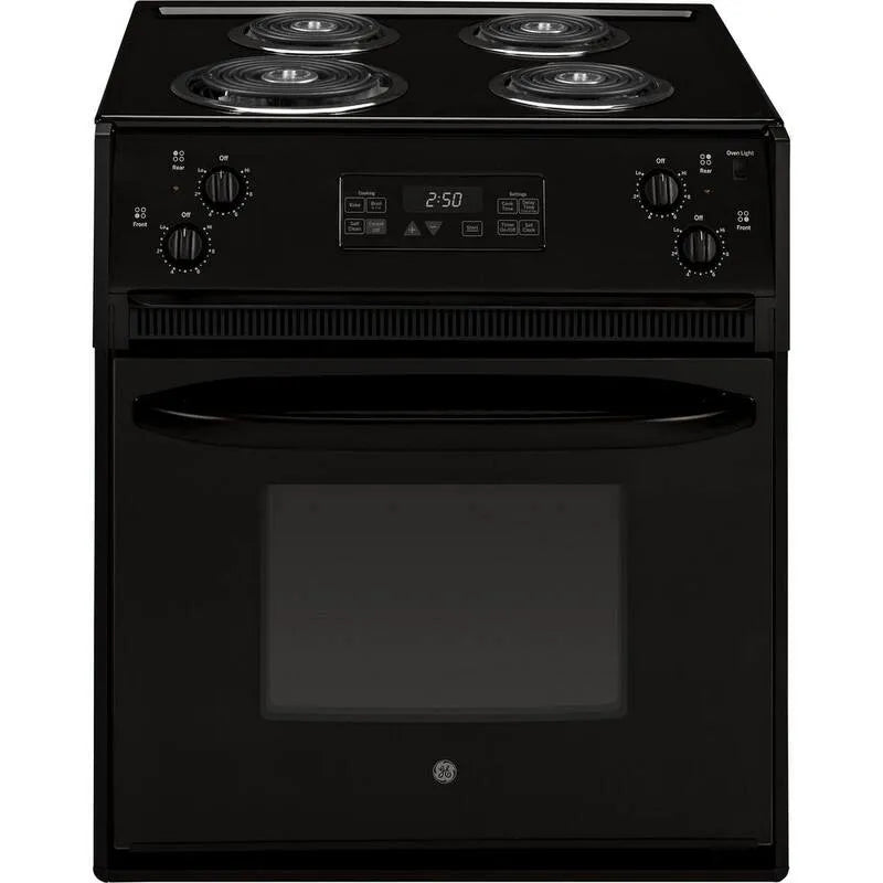 GE Gamma elettrica, Auto-Cancellazione, 27 in., 4 Burner, Nero
