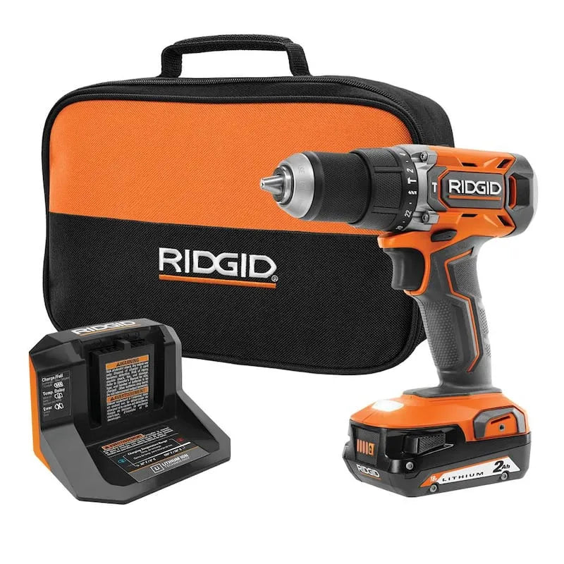 Trapano martello RIDGID, 18V, 1/2 in., 2. 0 Ah, senza cordone, progettazione senza cordone, 2.0 Ah