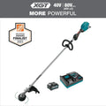 Kit Trimmer Makita 4. 0Ah, 40V, 17 in., Design senza cordone, Senza spazzole, 4.0Ah