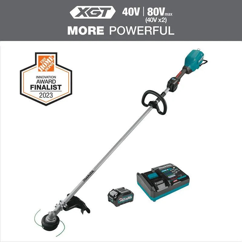 Kit Trimmer Makita 4. 0Ah, 40V, 17 in., Design senza cordone, Senza spazzole, 4.0Ah