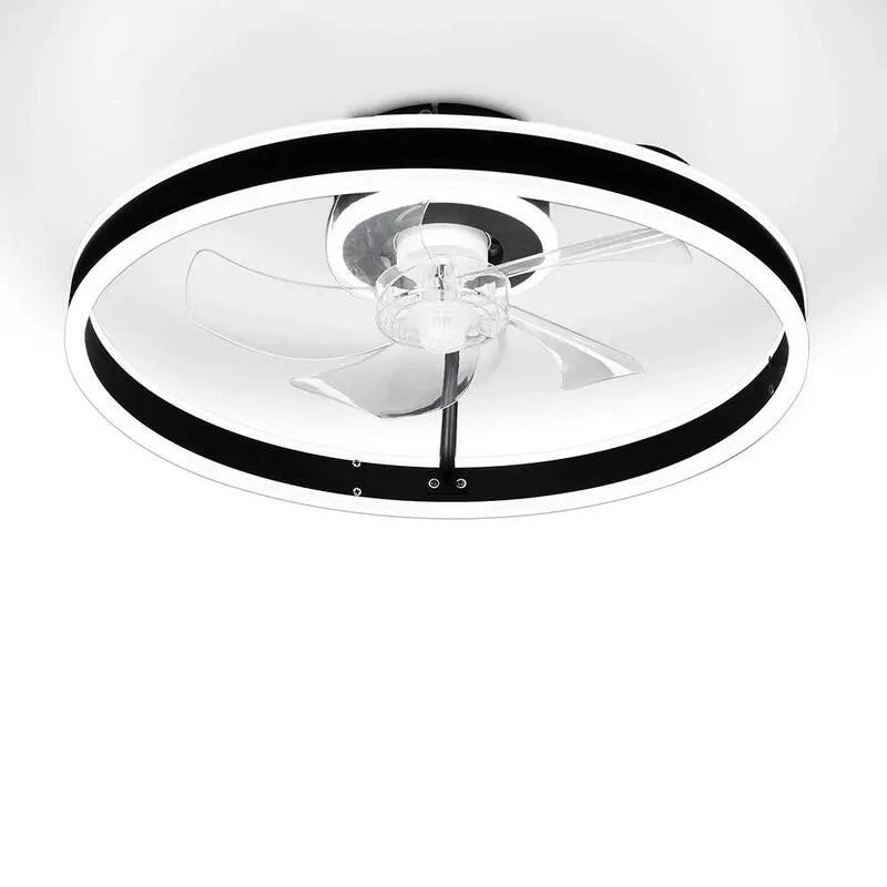Ventilatore da soffitto, 19 in., Controllo delle applicazioni, da interno, Nero, Telecomando Circolazione dell'aria